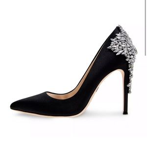 Badgley Mischka Embellished Pointed Toe Pumps